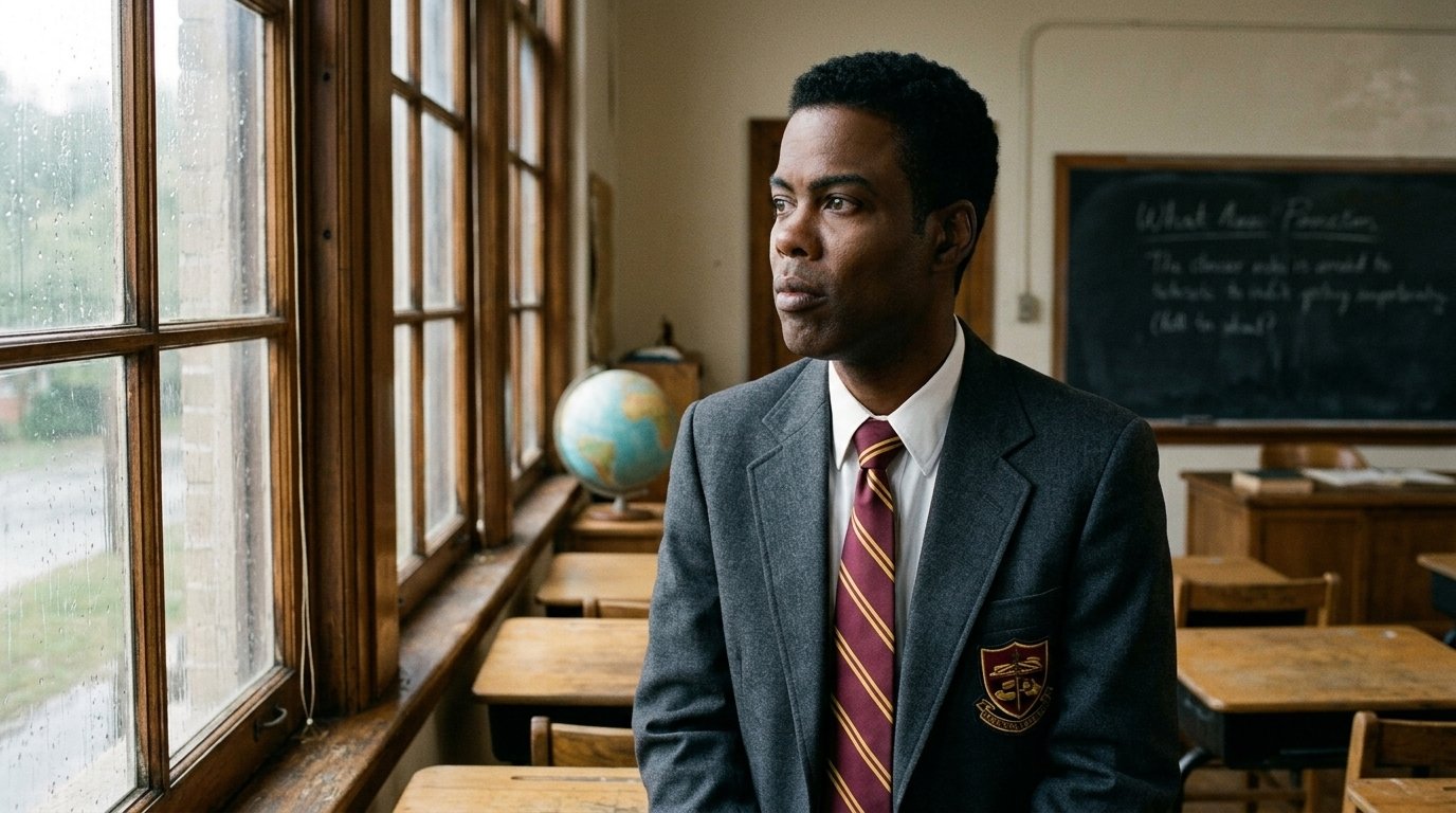 Chris Rock jovem em escola nos anos 80