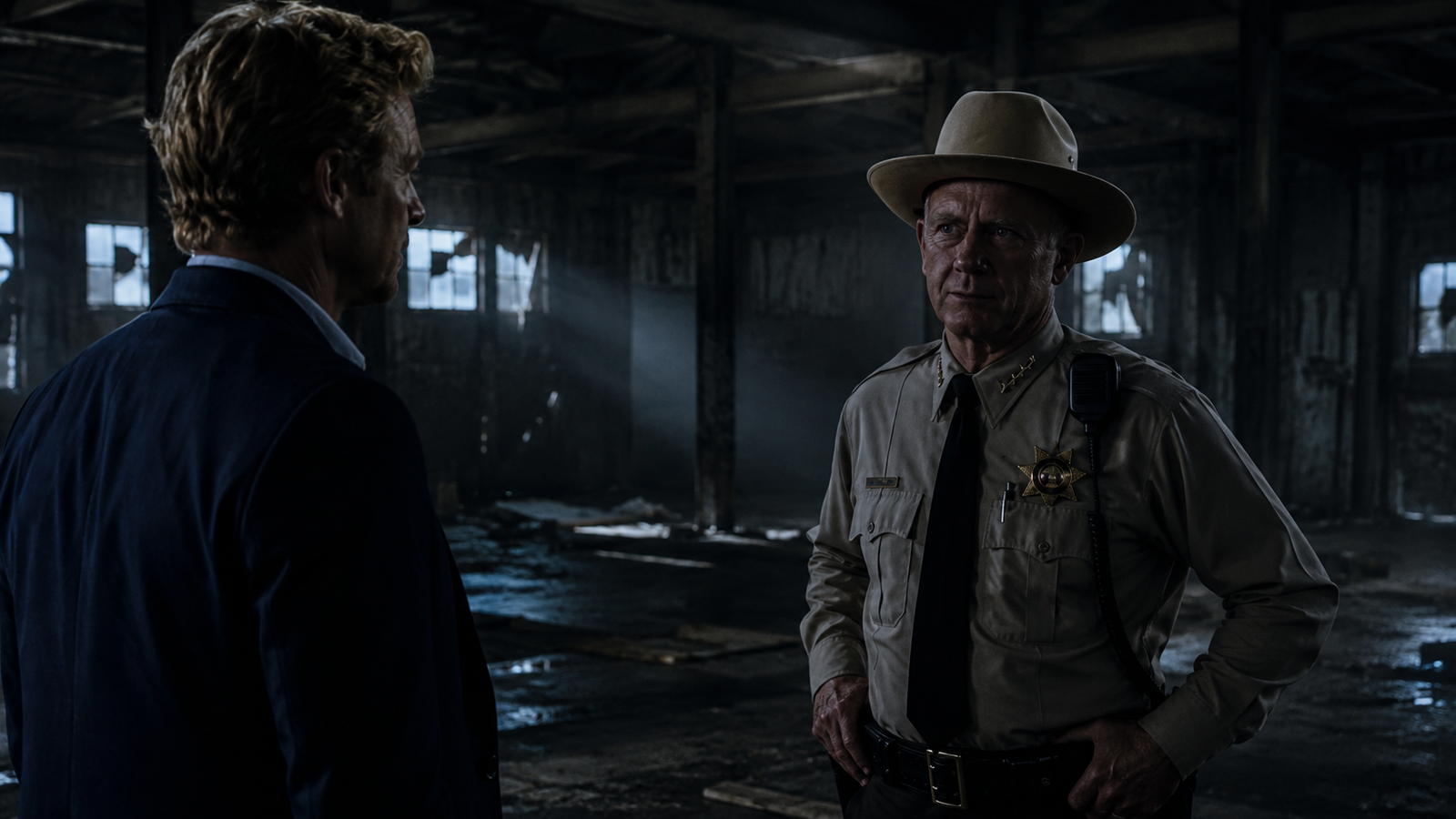 Confronto entre Patrick Jane e Red John em armazém
