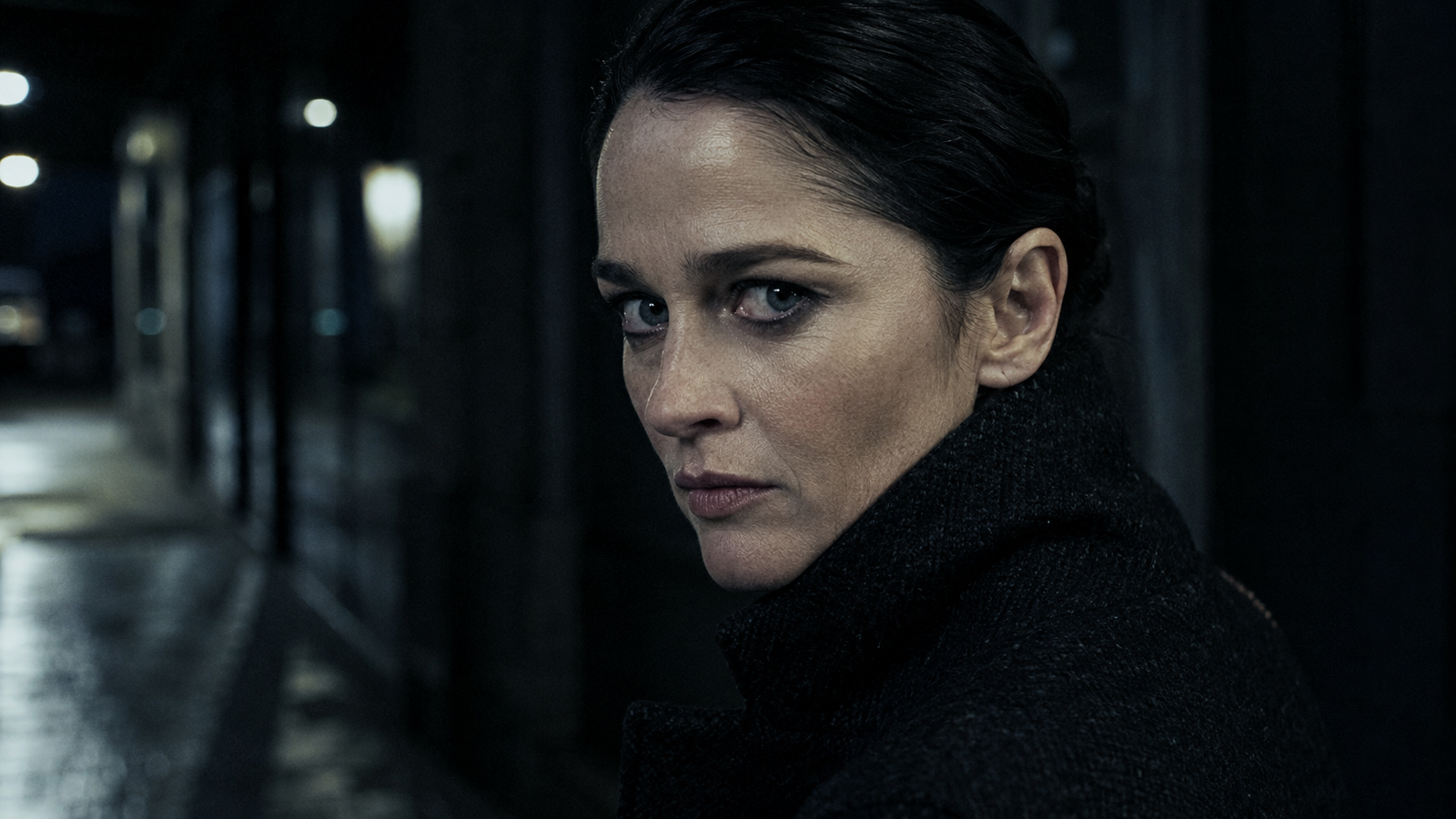 Robin Tunney em cena dramática, papel intenso