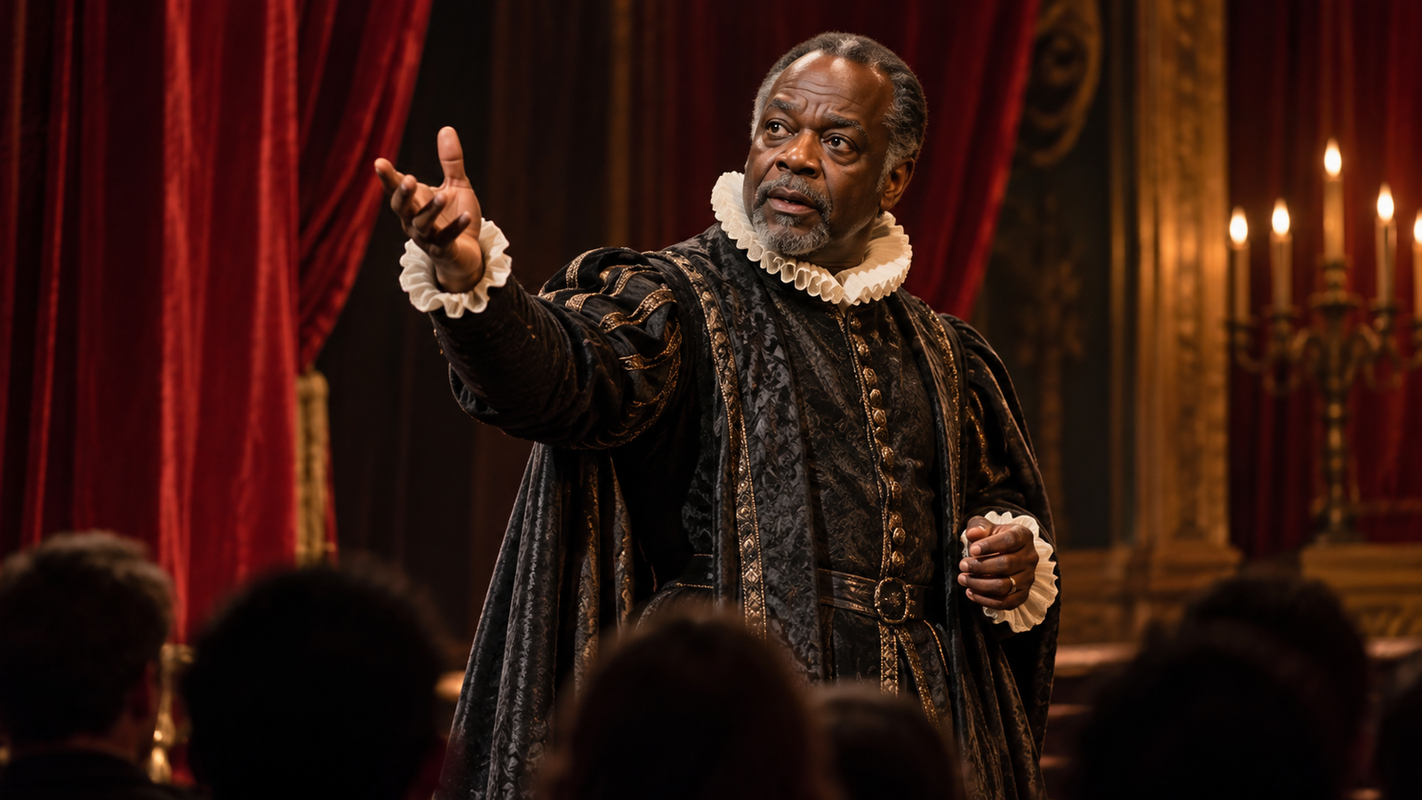 Joseph Marcell em performance teatral.